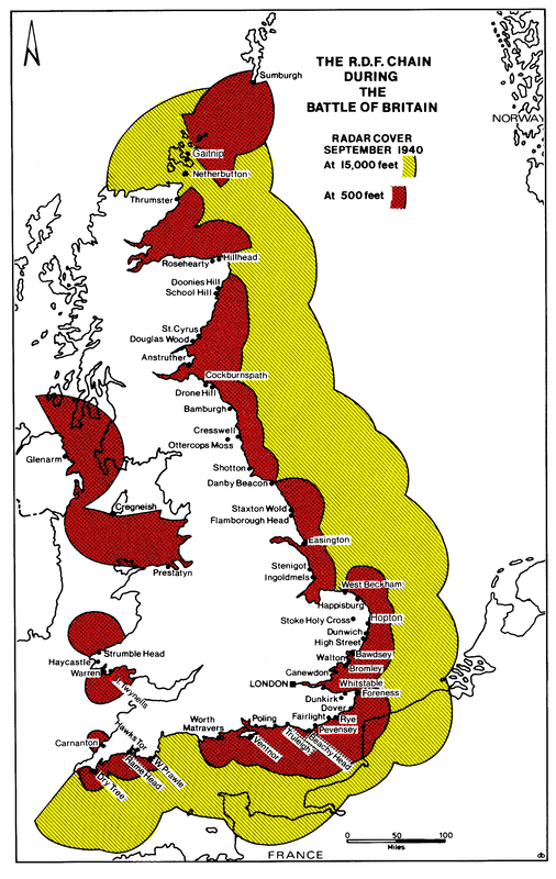 Radar coverage during the Battle of Britain